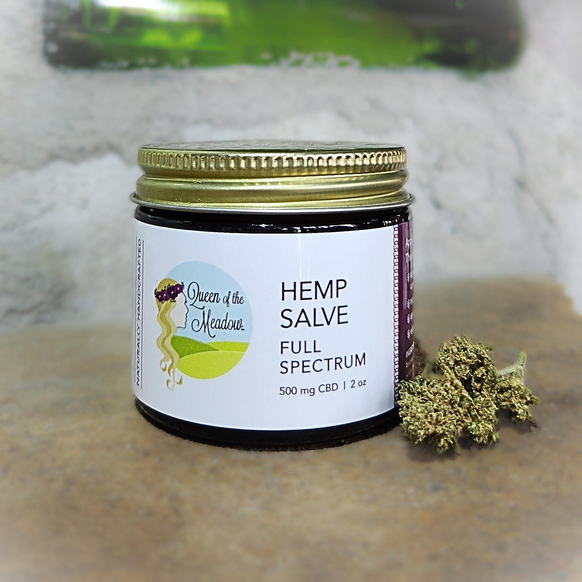 Full spectrum Hemp Salve with 500mg CBD specifically formulated as a natural, topical salve to alleviate pain.  Click image for more information.
